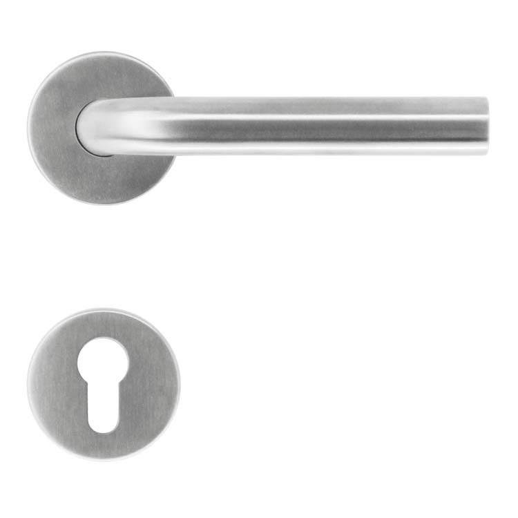 Deurkruk milano 19mm inox plus cilinderrozet
