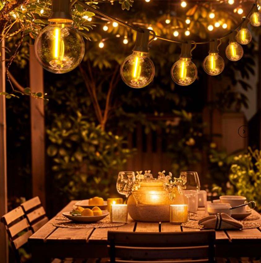 Guirlande lumineuse - Blanc chaud - 30m - Dimmable - 2700K - LED intégrée - 50 lampes