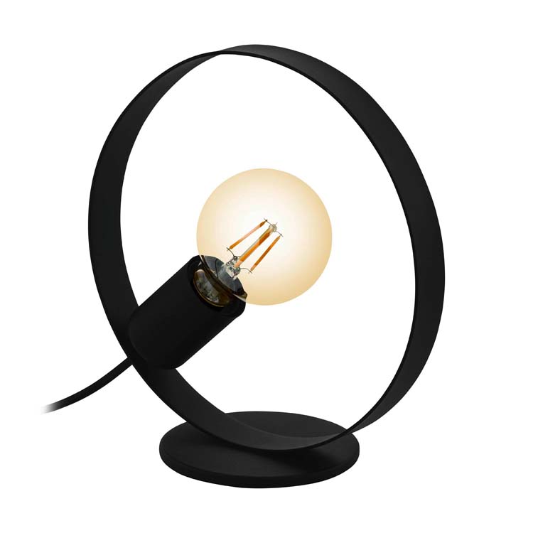 Lampe de table boule noir E27 40W