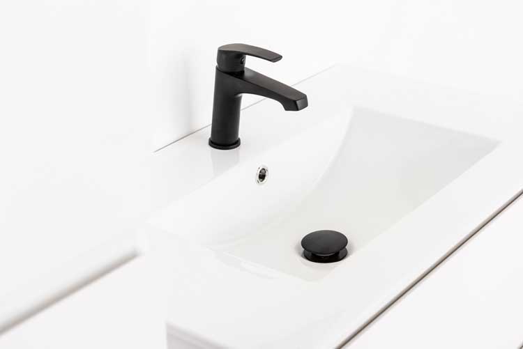Badkamermeubel Bianca mat wit 800 mm wastafel glans