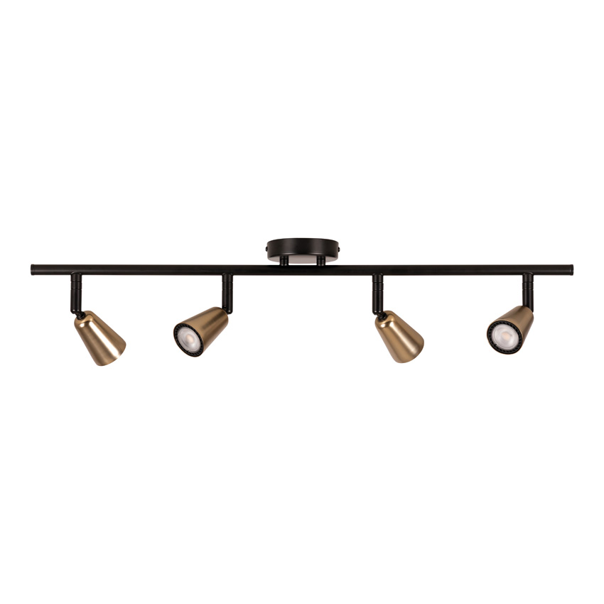 Lucide Essential Tiana - Plafondspot - 4xGU10 (MR16) - Champagnekleur