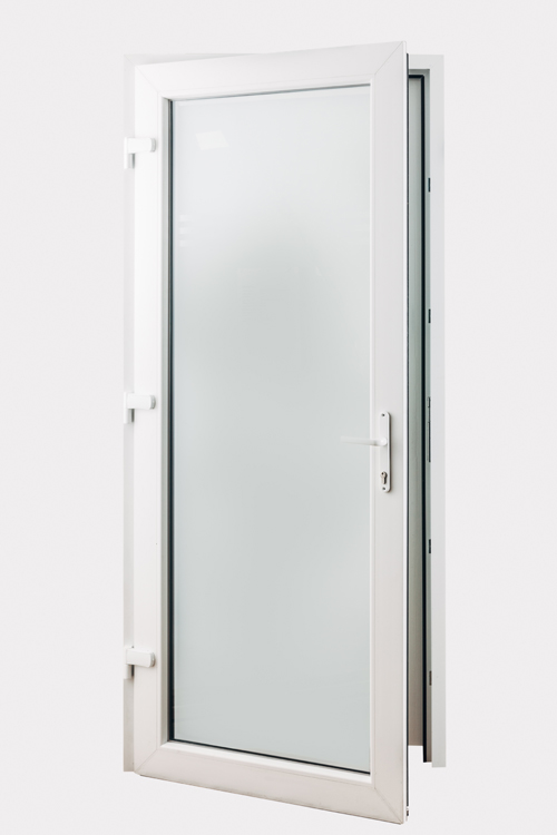Porte ext. - PVC - 3 lignes trans. - Anthracite - Gauche - 980x2180mm Porte ext. - PVC - 3 lignes trans. - Anthracite - Gauche - 980x2180mm