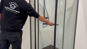 Douche d'angle Ares noir mat 90x90x190cm
