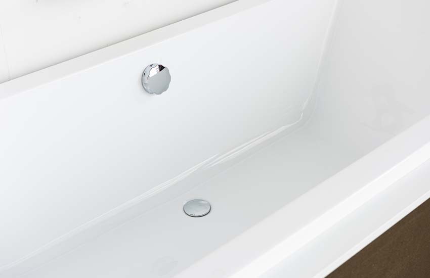 Inbouwbad Colin glanzend wit 180x80cm + regelbare potenset