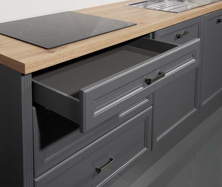 Cuisine Victoria anthracite 344cm - sans appareils