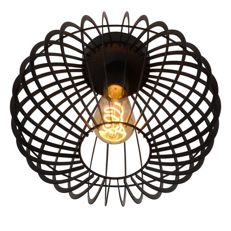 Lucide REDA - Plafonnière - Ø 32 cm - E27 - Zwart