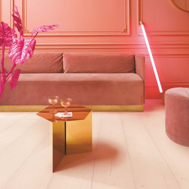 Stratifié Quick-Step Capture 9mm chêne peint rose 138x21,2cm