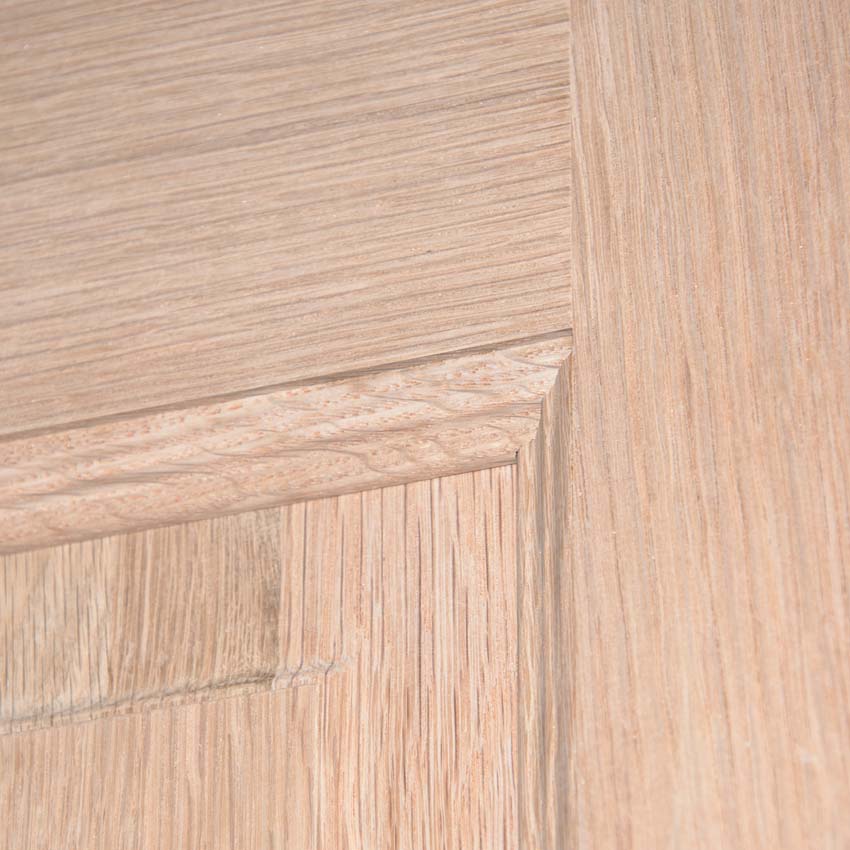 Complete binnendeur Versailles fineer eik 201,5x73cm massief hout omkeerbaar + deurkast 16,5cm