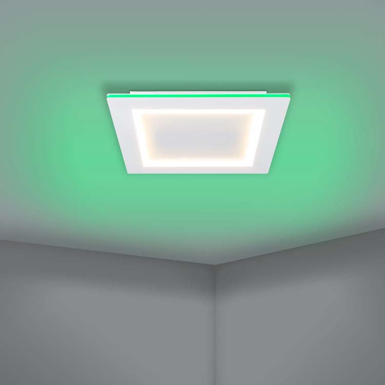 Plafondlamp - wit - 45x45cm - dimbaar - LED - 1x27,9W - 2700-6500K + RGB