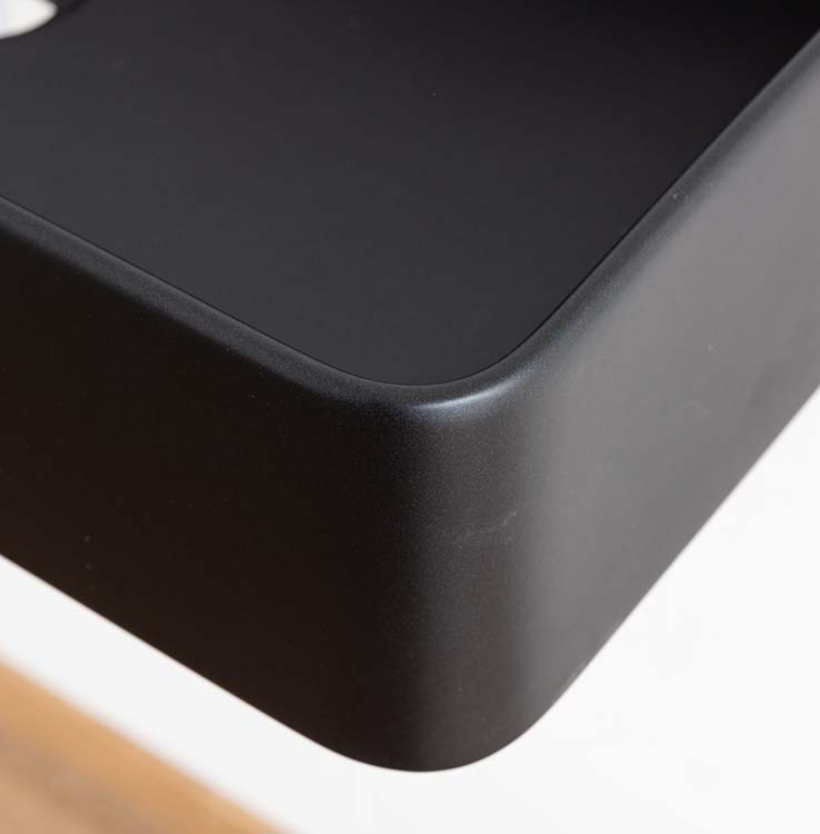 Opbouwkom Mo mat zwart 56x38x12cm