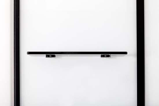 Cabine de douche Penny thermostatique droite noir/blanc porte coulissante 115x85x218,5cm