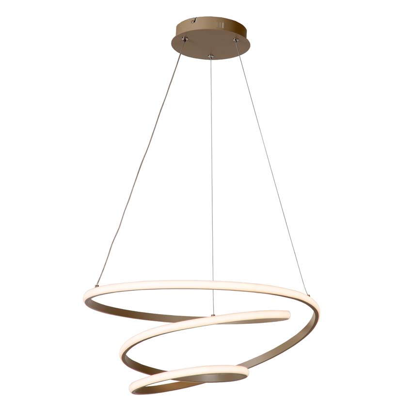 Lucide Essential Espiral - Suspension - LED dimmable - CCT - 1x40W 2700K/4000K - Taupe