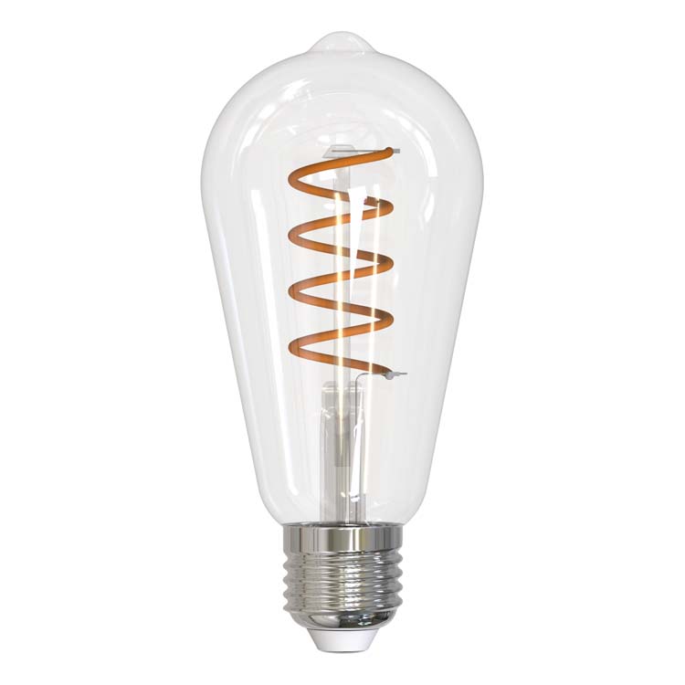 Lampe LED - E27 - transparente - 14,5cm - dimmable - 1x7W - 806lm - 2700K - 2 pièces