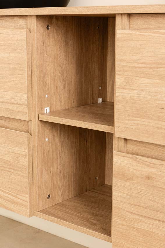 Badkamermeubel Bella eiklook 1500 mm dubbele wastafel zwart mat Badkamermeubel Bella eiklook 1500 mm dubbele wastafel zwart mat