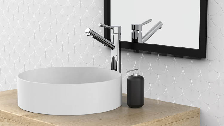 Robinet de lavabo augmenté Charlotte 32,10cm chrome Robinet de lavabo augmenté Charlotte 32,10cm chrome