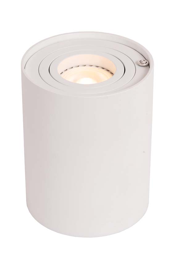 Lucide TUBE - Lampe de table - Ø 9,6 cm - LED Dim. - GU10 - 1x5W 2600K/2800K - 3 StepDim - Blanc