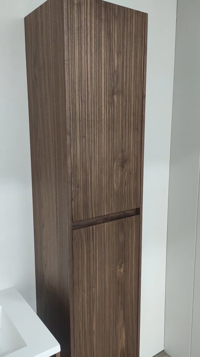 Armoire colonne Warren noyer sans poignées g/d Armoire colonne Warren noyer sans poignées g/d