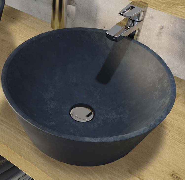 Opbouwkom Melio zwart 40cm