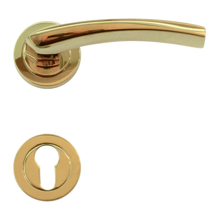 Poignée de porte ferrara titanium rosace cylindre