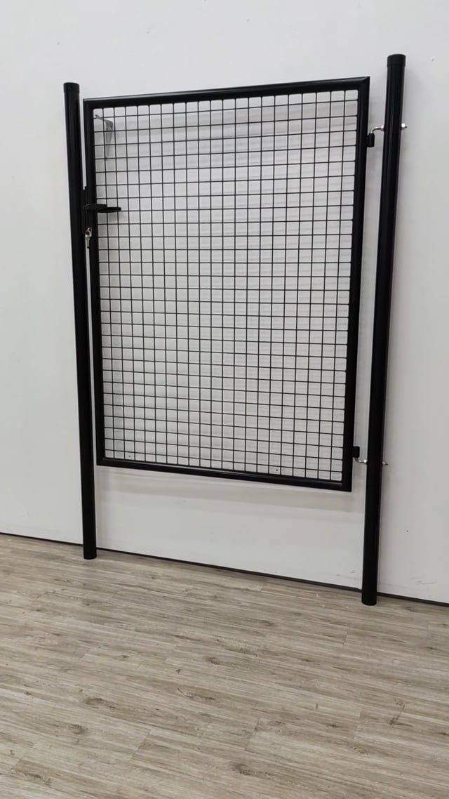 Portillon simple, noir, (hxl) 150x125cm