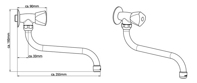 Koudwaterkraan Cyriel glanzend chroom