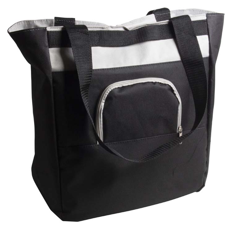 Fietstas zwart met grijs 17 l 32x40x15.5 cm