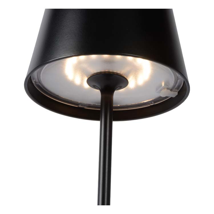 Lampe de table extérieure - noir - LED - 2,2W - 3000K - IP54 - 3StepDim - rechargeable
