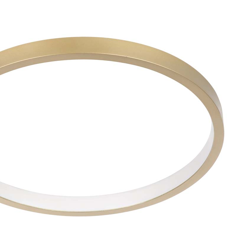 Plafonnière - Goud - Ø45cm - Dimbaar - LED - 1x23W - 2100lm - afstandsbediening