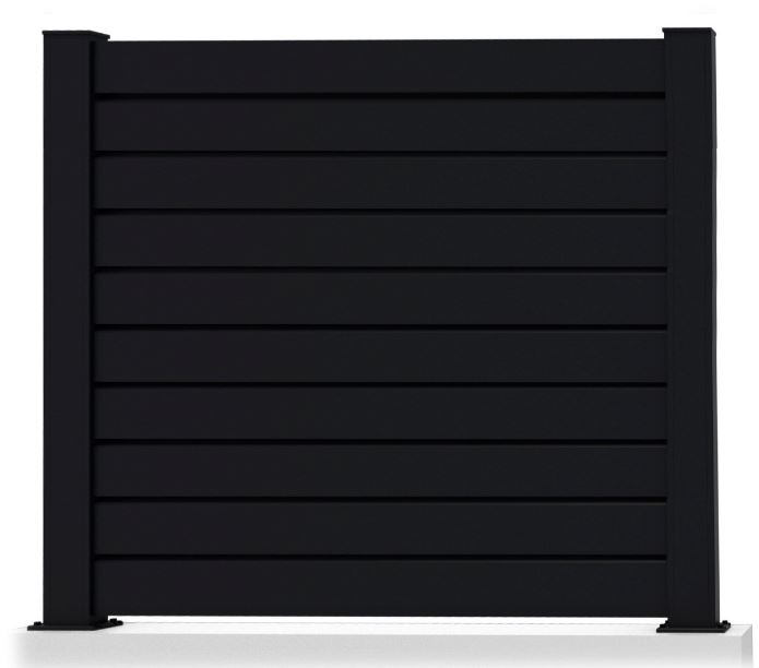 Clôture Havana aluminium noir 1 panneau 180x220cm