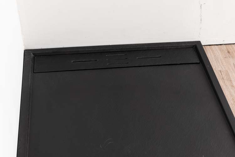 Douchebak Moana SMC mat zwart leisteenlook 180x90cm