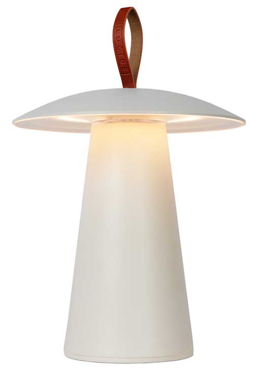 Lucide LA DONNA - Lampe de table Extérieur - Ø 19,7 cm - LED Dim. - 1x2W 2700K - IP54 - Blanc