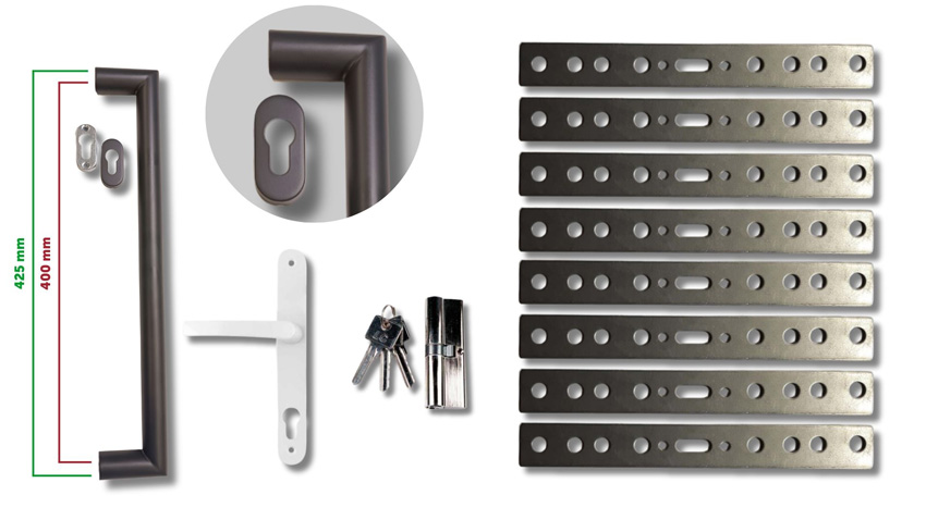 Toebehoren compleet buitendeuren antraciet