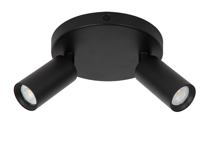 Spot plafond Zen - noir - Ø15cm - 2xGU10