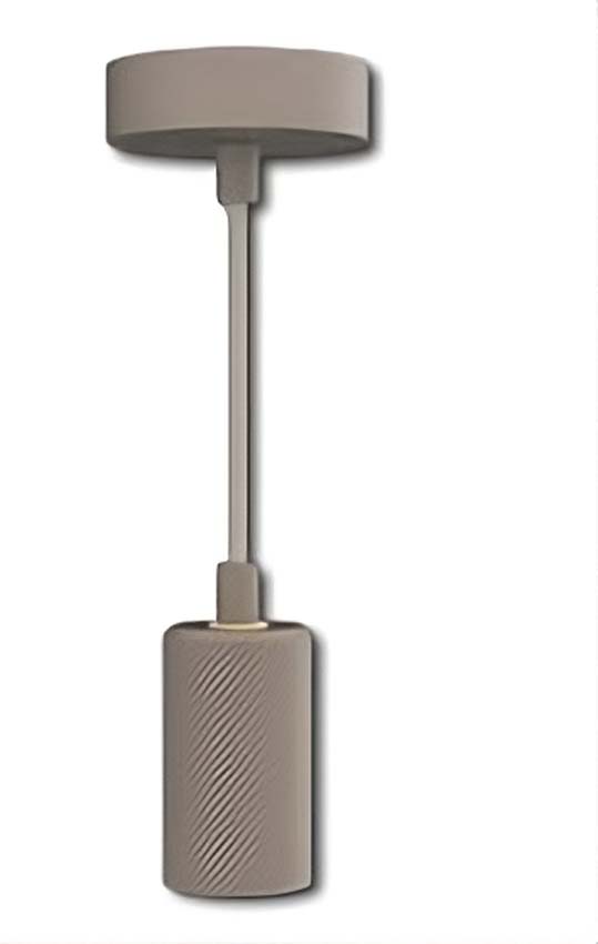 Luminaire suspendu - sable - Ø5xH9cm - E27 - sans ampoule