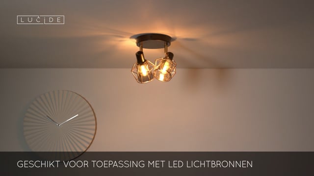 Lucide NILA - Spot plafond - E14 - Noir