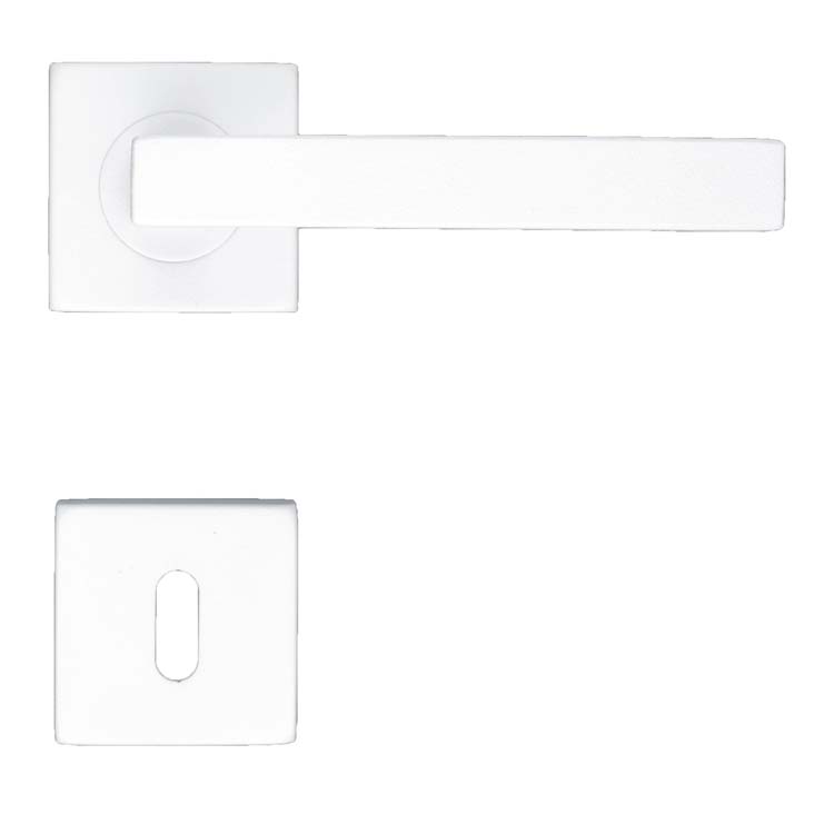 Poignée de porte pro tivoli 16mm blanc rosace barbe