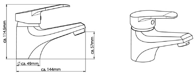 Robinet de lavabo Tia 11,45cm chrome Robinet de lavabo Tia 11,45cm chrome
