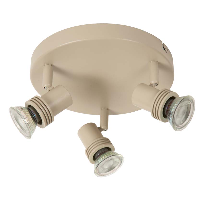Lucide Kianti - Plafondspot - Ø15cm - 2xGU10 - Taupe