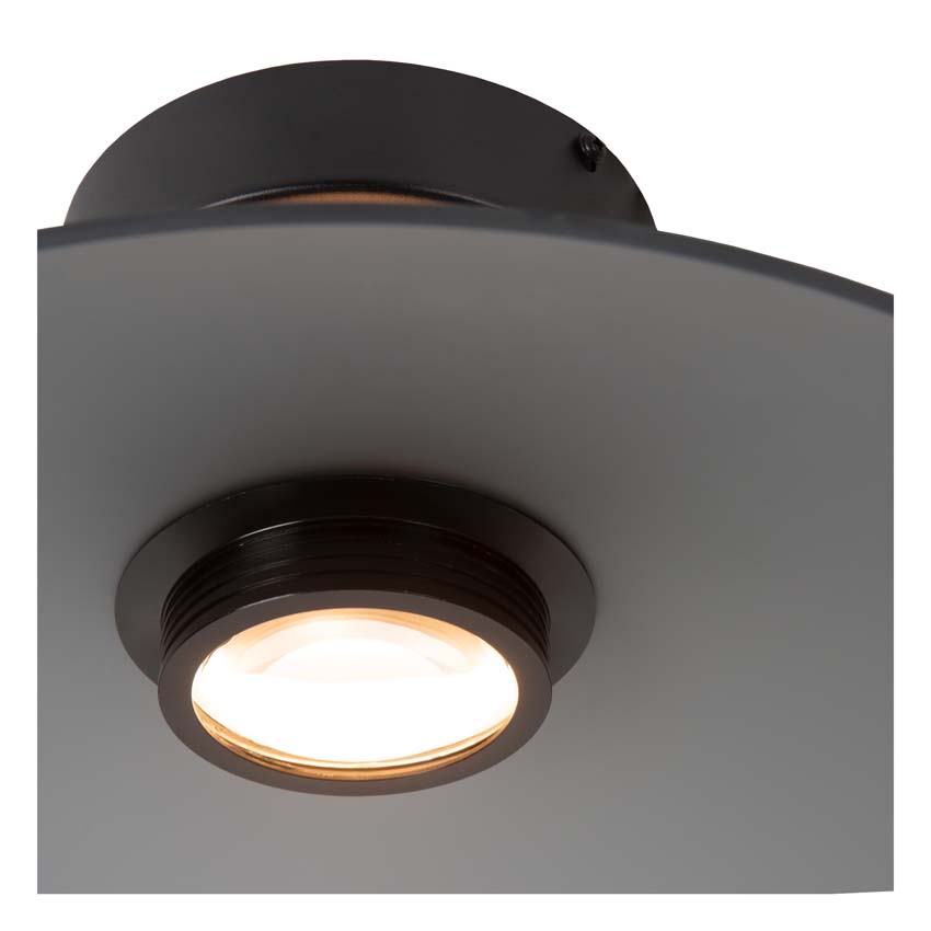 Lucide Premium MENGA - Plafonnière - Ø 40 cm - LED Dimb. - 1x11W 2700K - Fumé
