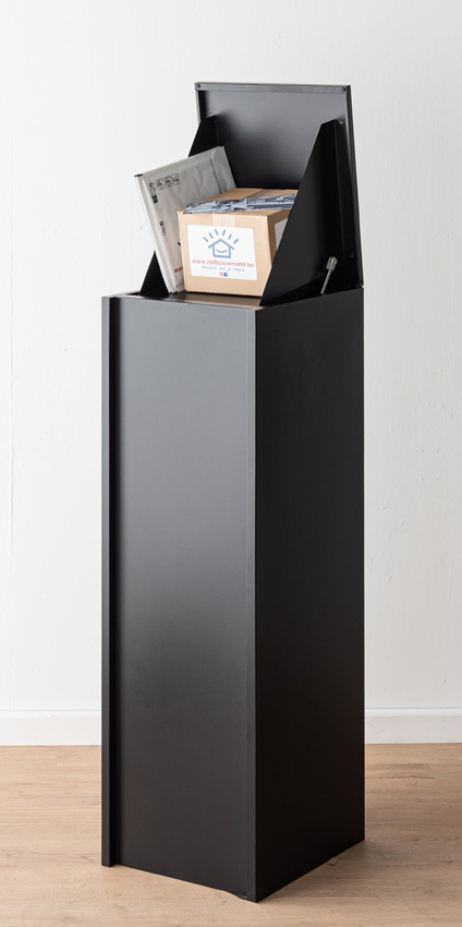 Boîte à colis Wisdom noire avec serrure à combinaison