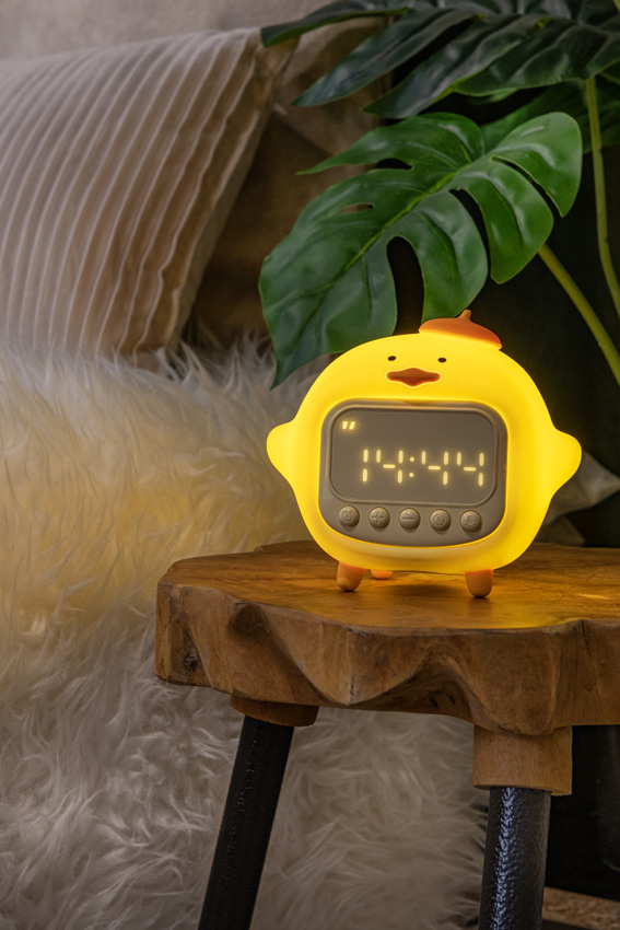 Oplaadbare Nachtlamp Kinderkamer - Accu/Batterij - LED 3 StepDimbaar - 1x1,5W 2100K - Met muziekfunctie - Geel