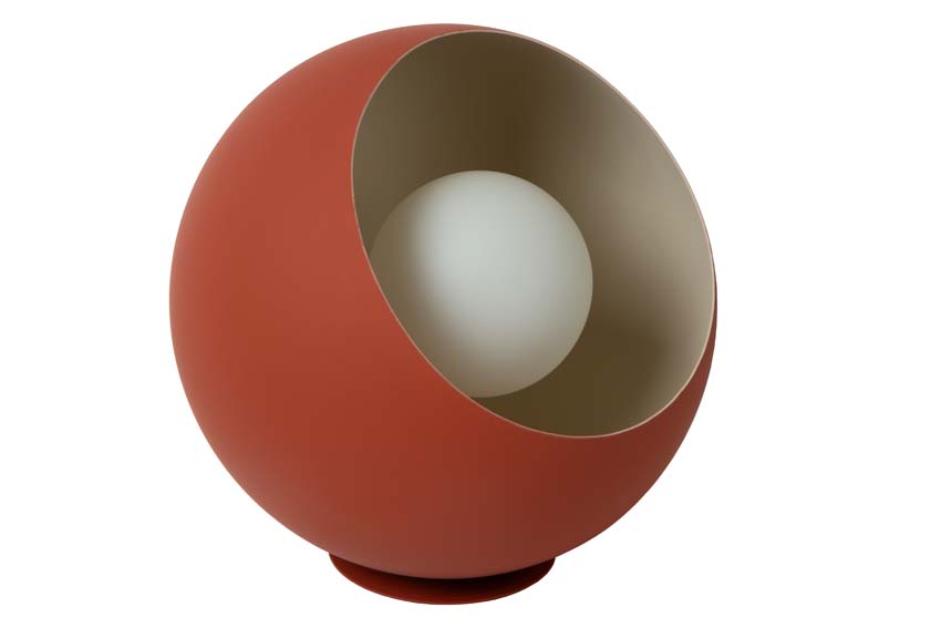 Tafellamp - Ø20cm - 1xE27 - Terracotta