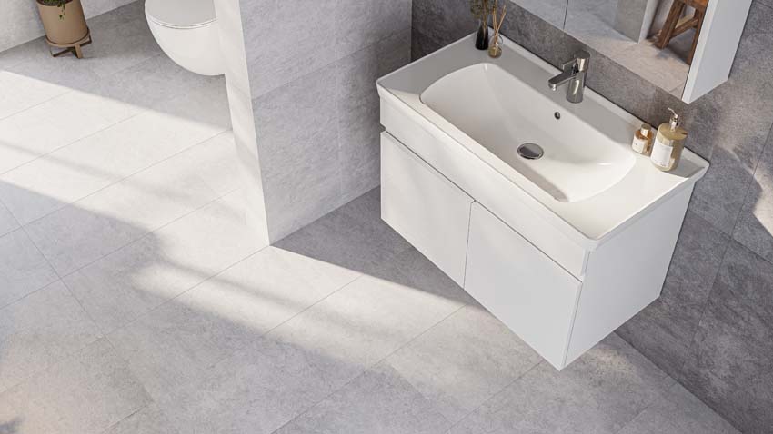 Carrelage mural Selina mat gris clair 33x66cm
