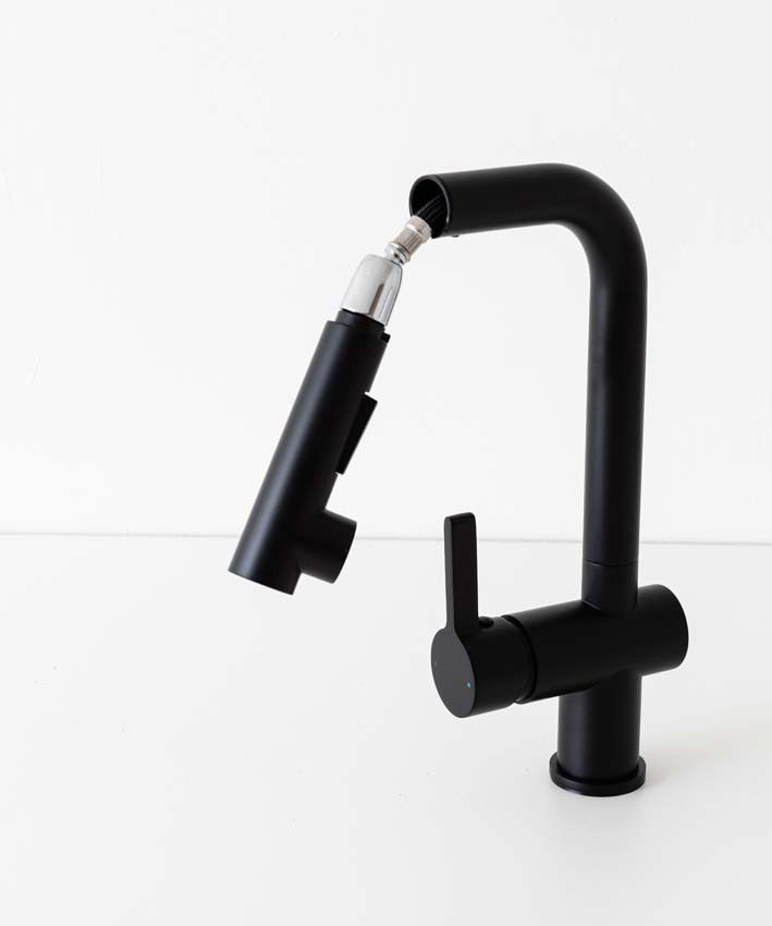 Keukenkraan Maeve mat zwart met uittrekbare uitloop Keukenkraan Maeve mat zwart met uittrekbare uitloop