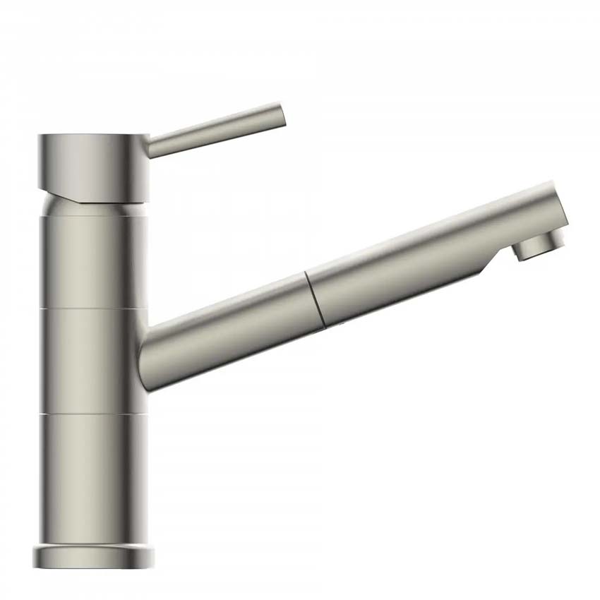 Robinet de cuisine Unai inox-look avec bec extractible