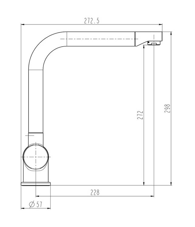 Robinet de cuisine Ria inox-look