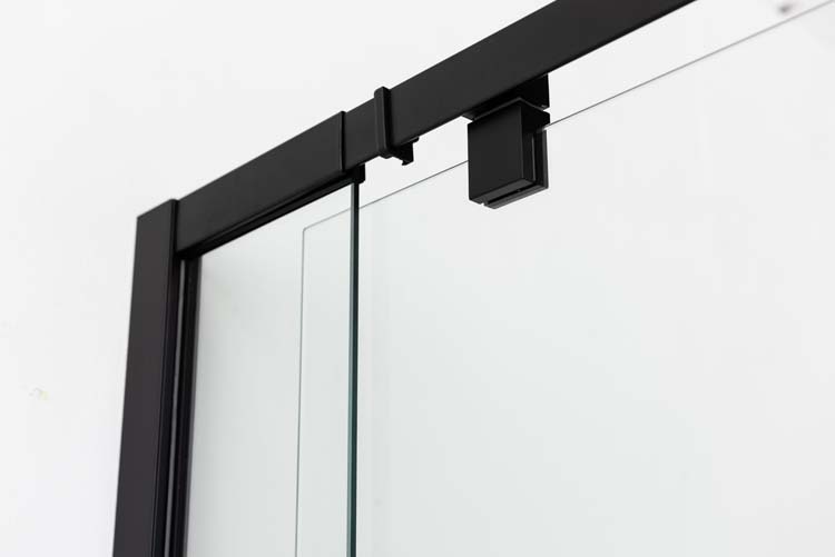Vaste douchewand Urian 137-139 x 200 cm incl handdoekhouder mat zwart Vaste douchewand Urian 137-139 x 200 cm incl handdoekhouder mat zwart