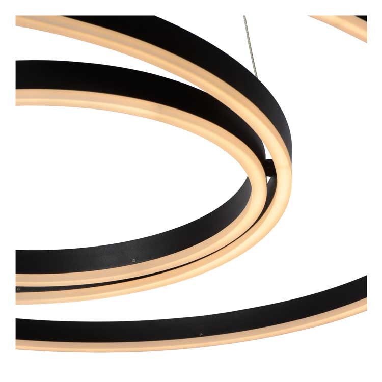 Lucide TRINITI - Hanglamp - LED Dimb. - 1x32W 3000K - Zwart