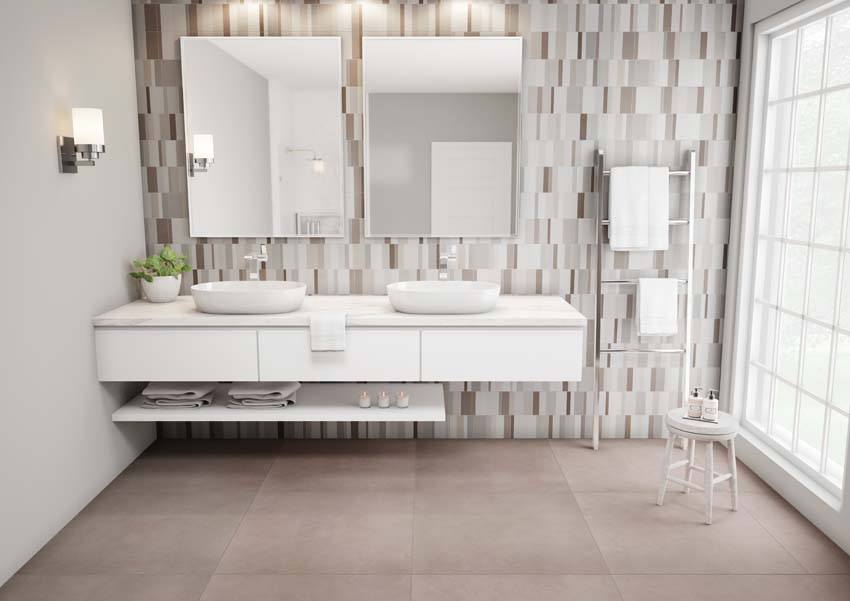 Carrelage de sol et mural Pedro gris 80x80cm