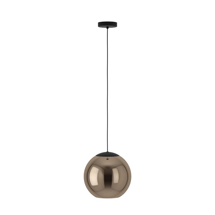 Lampe suspendue boule Ø 30 cm noir-cuivre E27 Lampe suspendue boule Ø 30 cm noir-cuivre E27